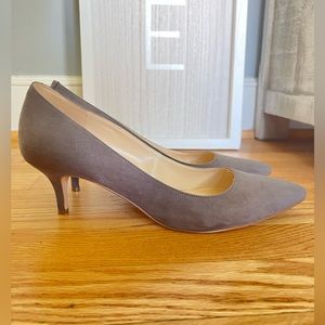 Nine West Suede Taupe Kitten Heels Size 11